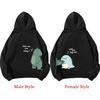Men Women New Dinosaur Pattern Hoodies Graphic Sweatshirts Loose Casual Harajuku Hooded Pullover Sportwear Couple Clothing