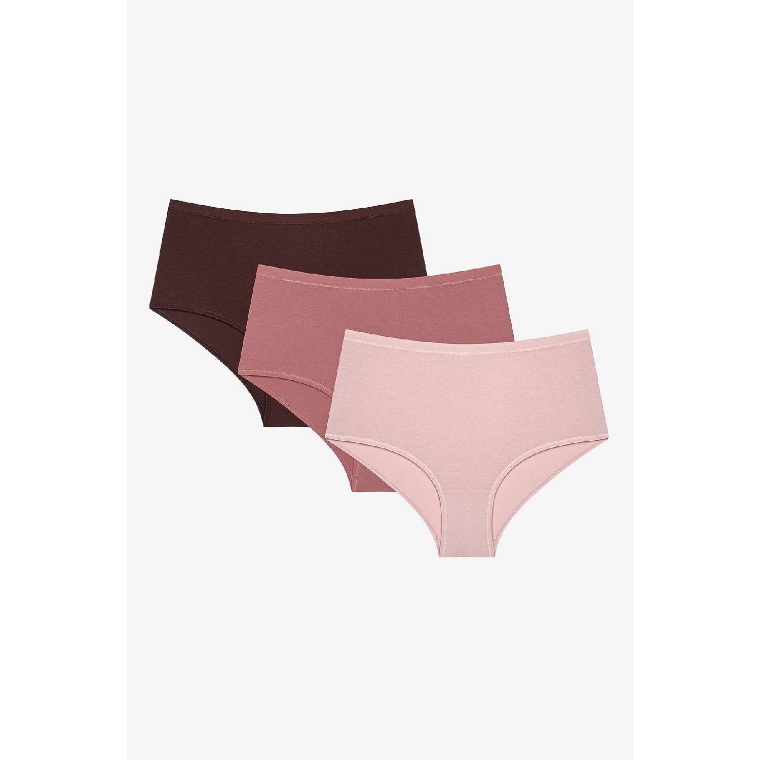 

Earth Tones 3-pack Highwaist Multi-colored Slip Panties S чистый