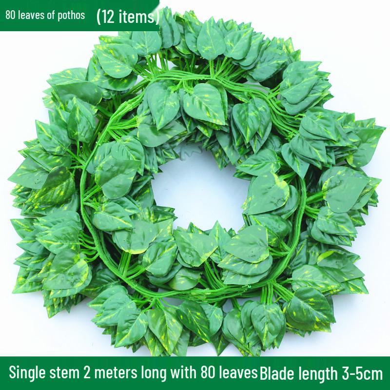 Large Green Fake Leaf Ornaments for Vines and Roof Décor