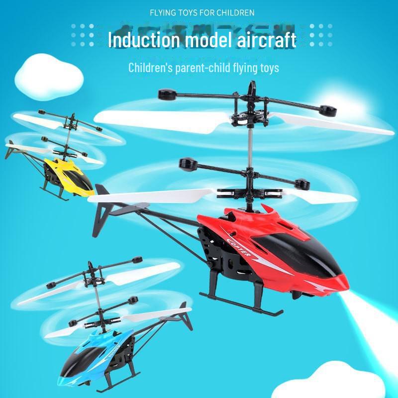 Rechargeable Remote-Control Helicopter: Two-Way, Crash-Resistant, with LED Lights