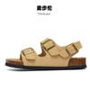 Fashion Gladiator Rear Strap Cork Sandals Women Thicken Soled Brand Couples Travel Beach Sandales Flat Shoes Buckle Belt Clogs Sandalias