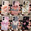 Phone Case For Redmi Turbo 5 / Poco X8 Pro 5G Fundas Capa Butterfly Bow Protective Casing Transparent Soft Silicone TPU Cover