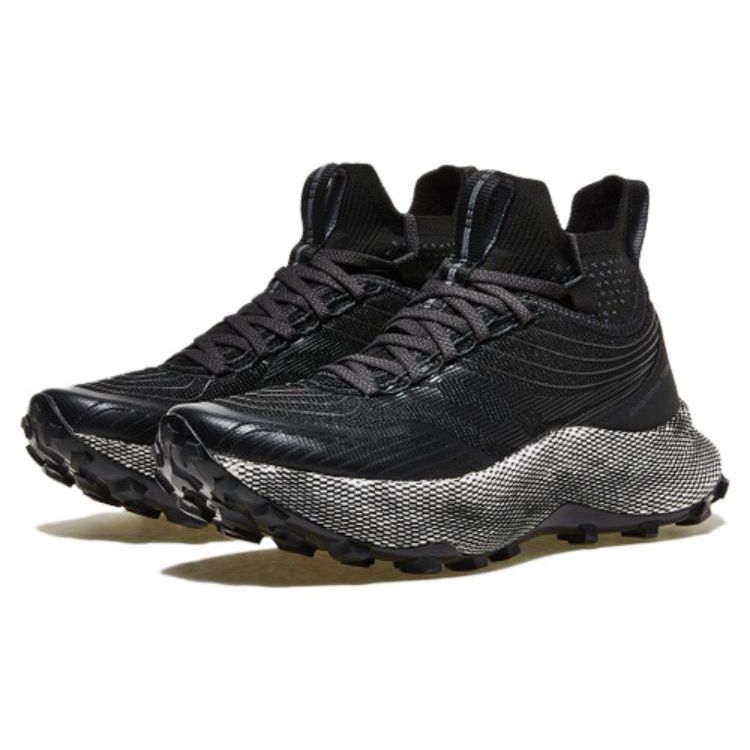 SAUCONY Men's Black Gravel Endorphin Trail Mid Trail Running Shoes S20646-05