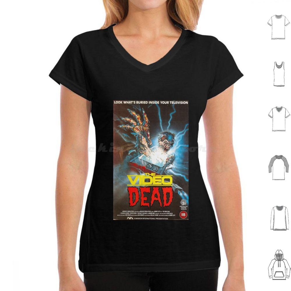 The Video Dead Full Vhs Cover T Shirt Big Size 100 Cotton Video Dead Vhs 80s Video Rental Dead Retro Tape Cassette Cover