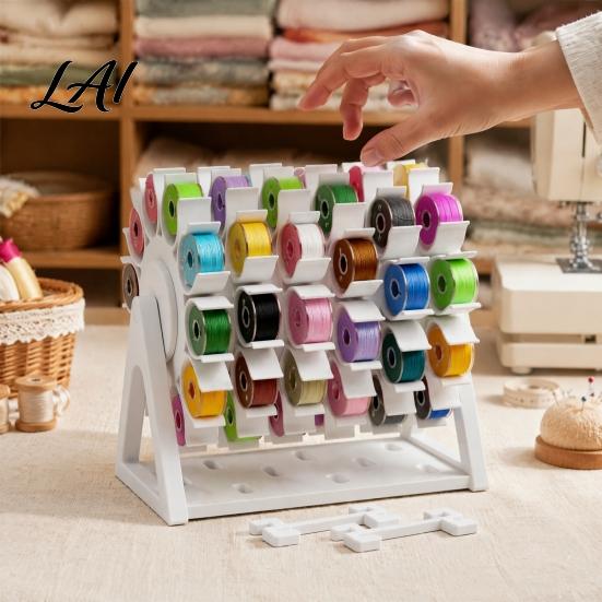Geschenk für Näher 60-Spulen Nähgarn-Organizer-Ständer 360 Grad drehbar Platzsparend Studio-Organisation Ständer Tischplatten-Aufbewahrungshalter