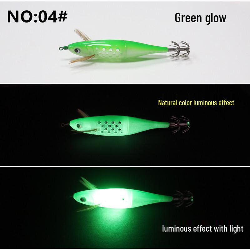 Cesta de Isca de Camarão de Madeira para Pesca: Lula, Polvo & Choco, 10g