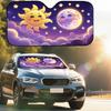 1Pcs Playful Sun & Moon Windshield Sun Shade, With 4 Free Suction Cups, Easy Installation, Fit Car Accessories, For SUV