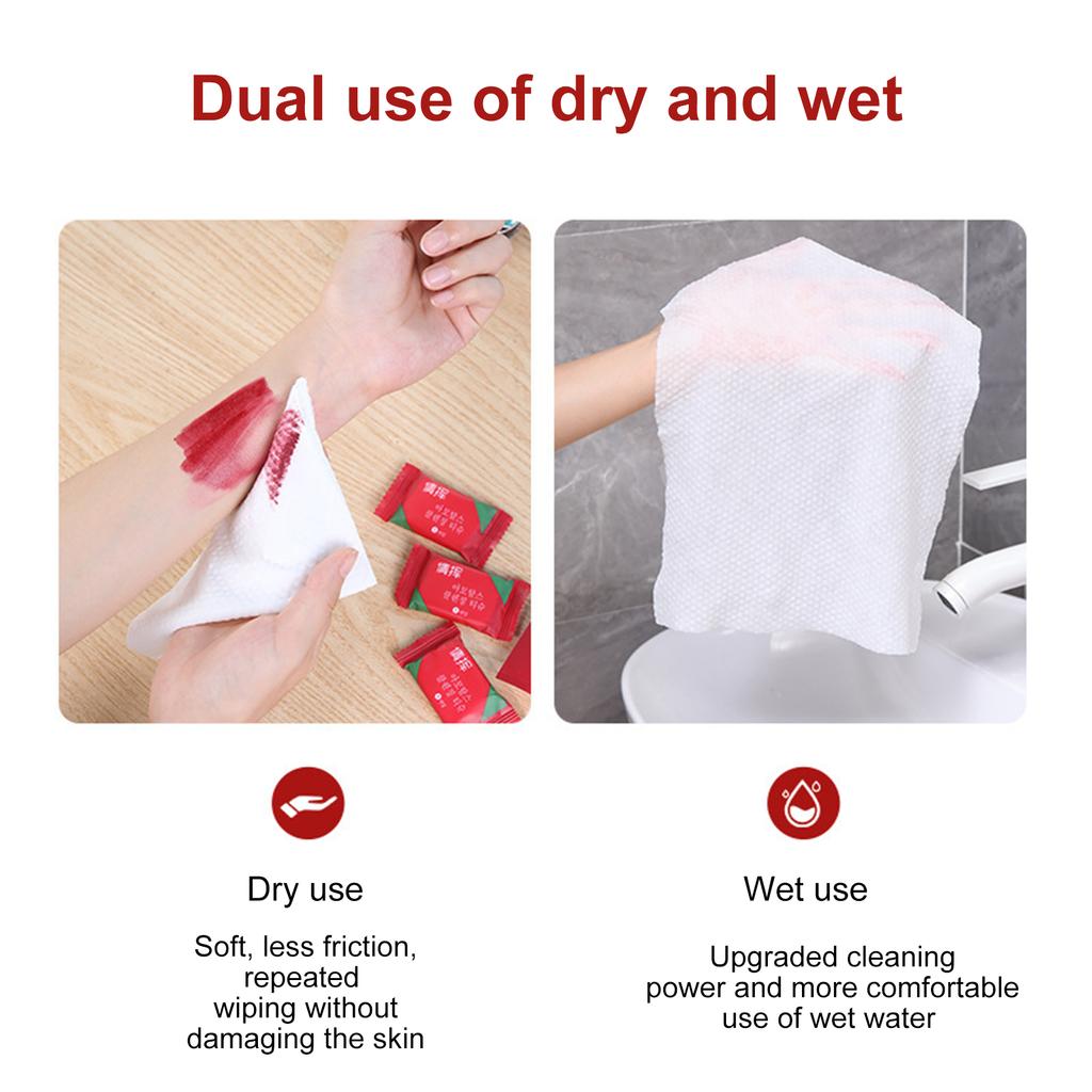 Disposable Compressed Towels   Cotton Facial Cleansing Wipes, Portable Travel Face Towels, Compact Tissue for Home