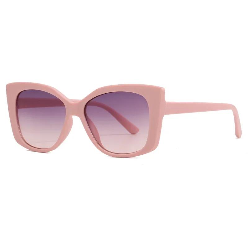 

Уличные квадратные солнцезащитные очки «кошачий глаз» для женщин и мужчин, винтажные, ретро, с зеркальными линзами, черные цвета, дизайнерский бренд, модные Other