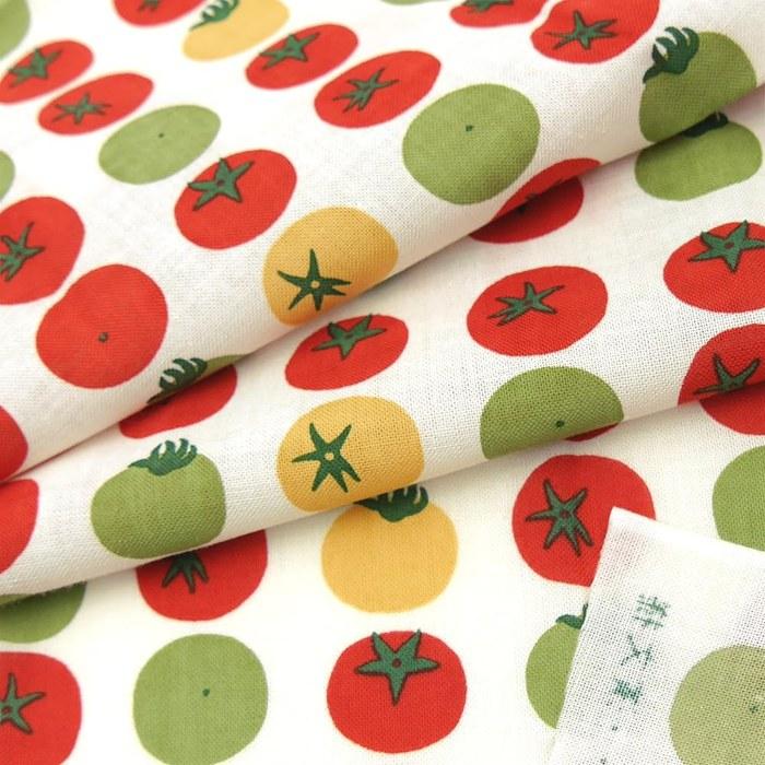 Hamawen Sample Tenugui Irodori Tomato Off White 34cm x 90cm