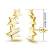 Fashion Silver Color Star Stud Earrings For Girls Women Stainless Steel Pentagram Stars Earrings