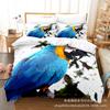 3D Digital Printing Bedding Four-Piece Set Three-Piece Set Parrot Bed Sheet Quilt Pillow