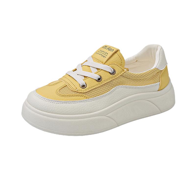 

Маленькие белые туфли женские летние новые - это женские студенческие повседневные спортивные универсальные кеды для скейтбординга, уличная съемка Р 40 жёлтый