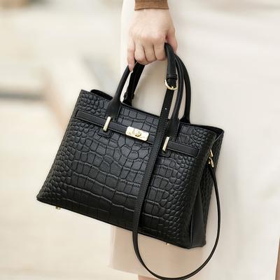 Complete Brand  Genuine Leather Women's Bags Black New Cowhide Ladies Bags