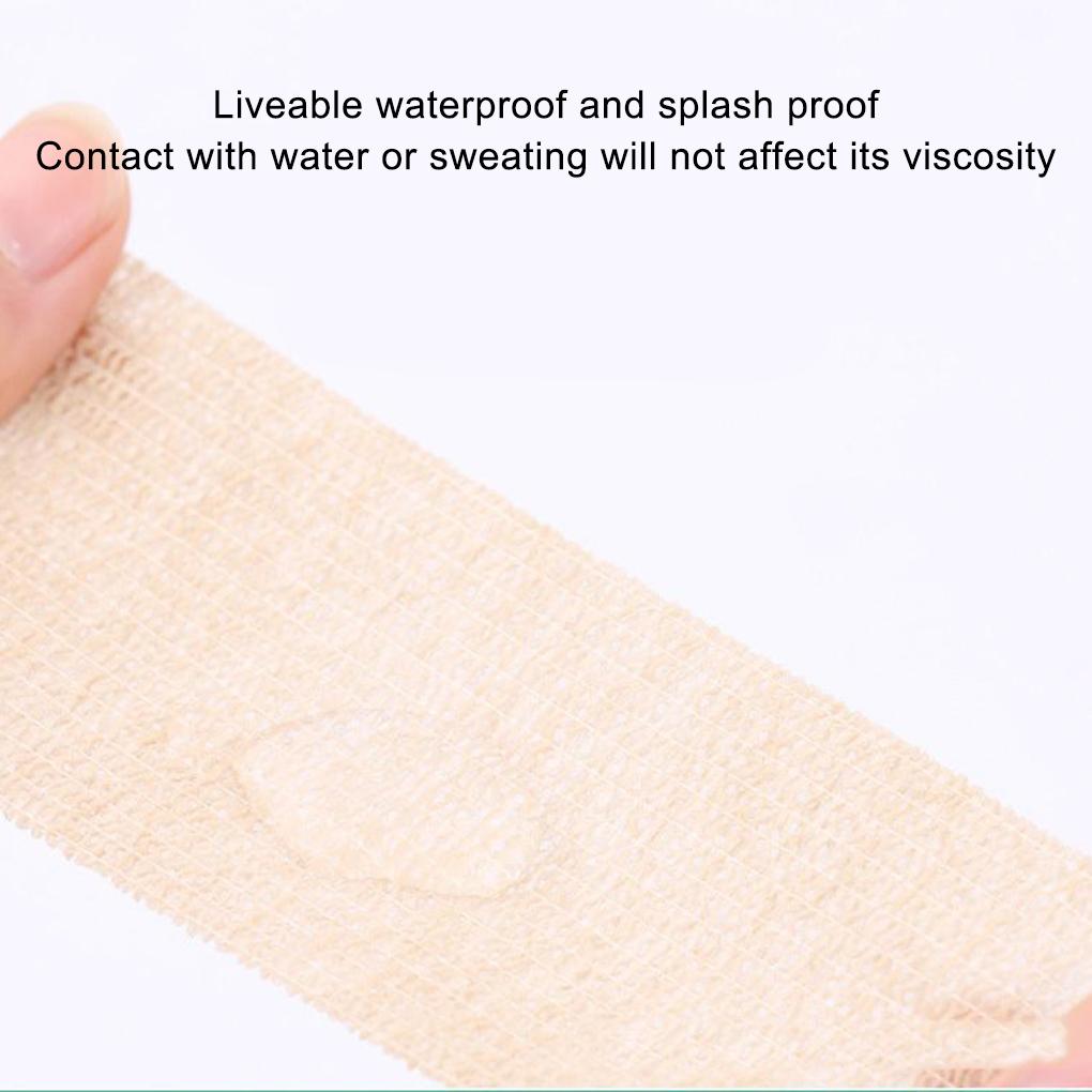 10 Stück Bequeme Strapazierfähige Kohäsive Wickelbandagen zur Verletzungsprävention Stoßfestigkeit Stoff Feuchtigkeitstransport, dunkelgrün