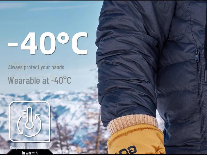 Men's & Women's Waterproof Touchscreen Ski Gloves - Warm, Cold-Proof, Fleece-Lined for Snow & Riding.
