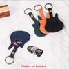 1PC Leather Guitar Pick Bag Pick Holder Case Guitar Shape with Key Ring Guitar Accessories Instrument Accessories