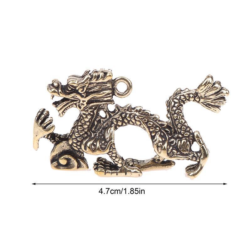 1PCS Antique Brass Eagle Crane Statue Small Ornaments Vintage Brass Animal Figurines Crafts Desk Home Decor Accessories Gifts