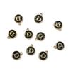10Pcs Metal Enamel English Letters Charms Pendant For DIY Jewelry Making Necklace Bracelet Accessories