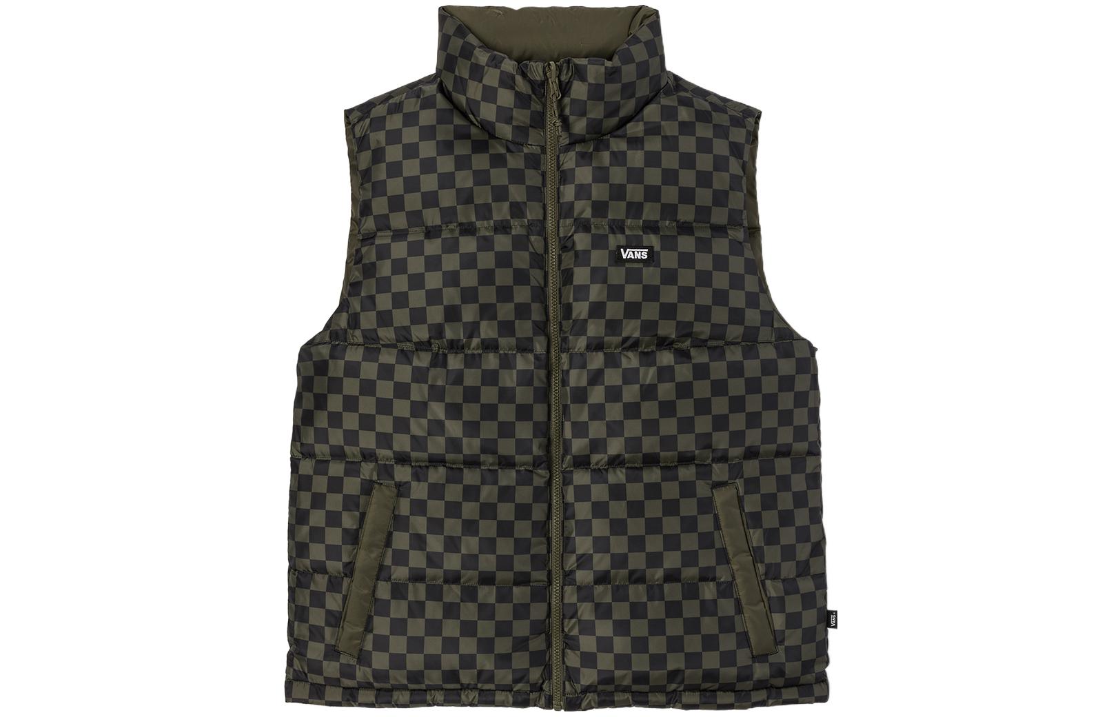 Vans Down Vests Unisex Green Stand Collar Moderate Other VN00090TKCZ S