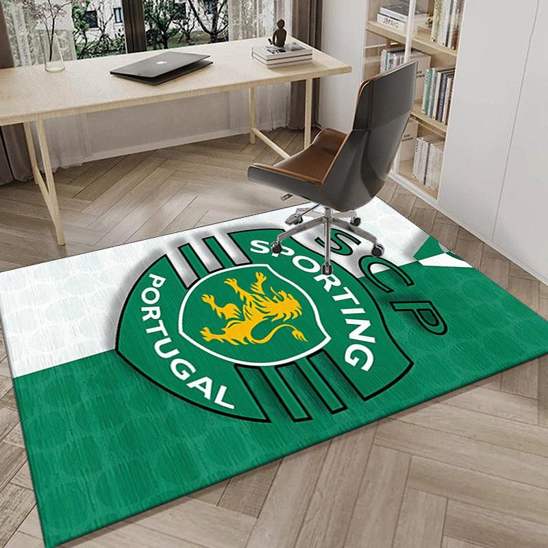 Sporting Cp Crest Emblem Area Rug Office rug, Chair Rug, Decor Carpet Livingroom bedroom Mat, Large Size Fan gifts Christmas gifts