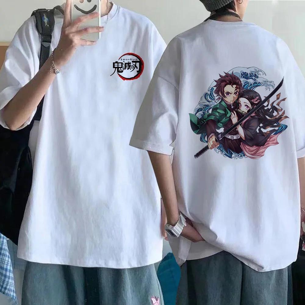 2024 Demon Slayer T Shirt Men Kimetsu No Yaiba Kawaii Anime  Cartoon Blade of Loose Comfortable Short Sleeves Tshirt Graphic