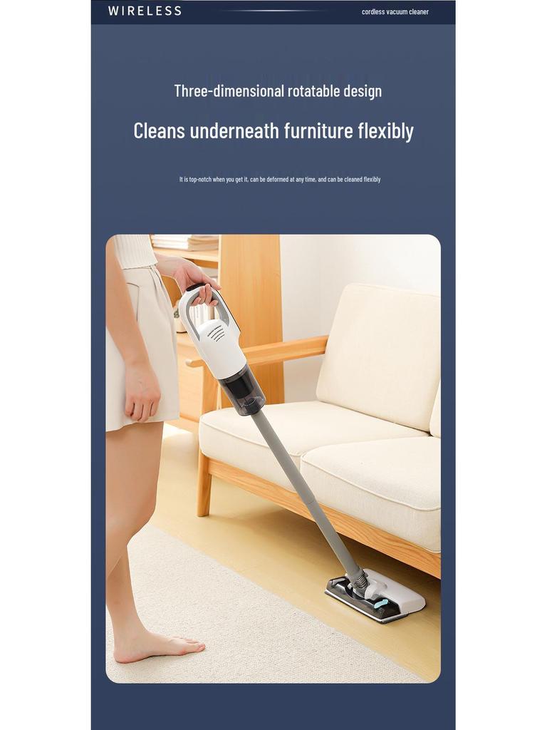 High-Power Handheld Vacuum Cleaner & Mop Combo for Home and Car