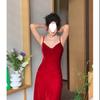 Waist Suspender Dress For Women Retro Mid-length Skirt Velvet Versatile Bottoming Skirt
