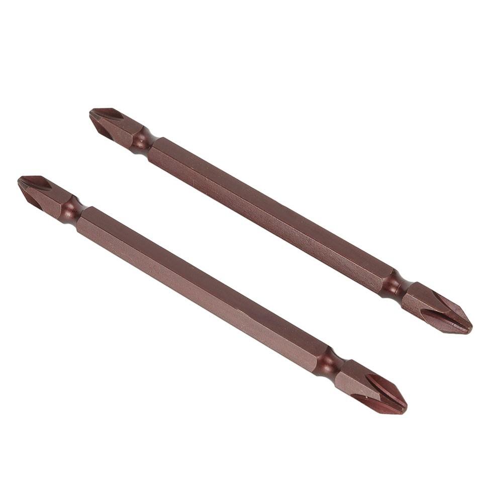 Screwdriver Bits Magnetic Double Head PH2 50-300mm Copper-colored