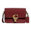 Studio 12 Lock Closure Multi-Functional Pocket Leather Shoulder Bag Crossbody Mini Women Bags Burgundy CE762-B4WN