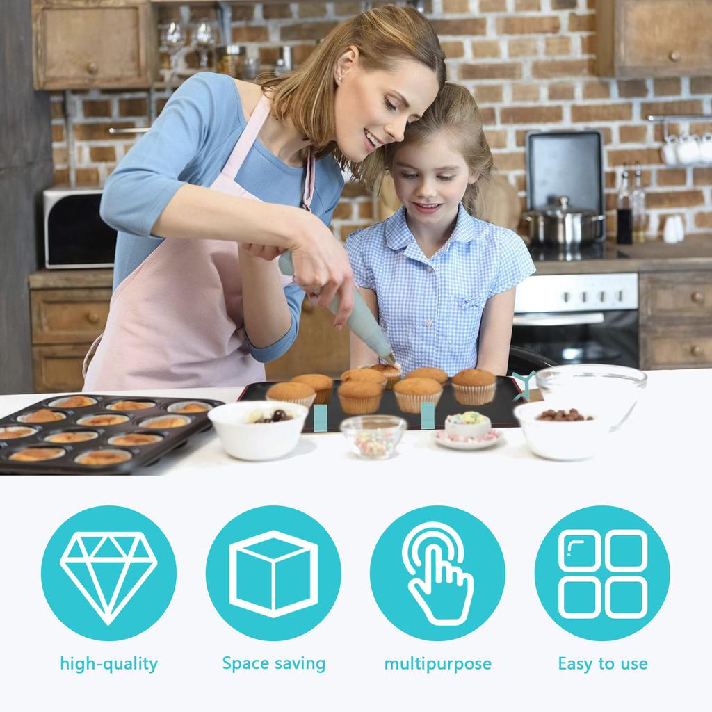 16Pcs Tray Stackers - Space-Saving Baking Sheet Stackers - Multipurpose Baking Sheet Rack, Tray Stackers for Cookie Sheets