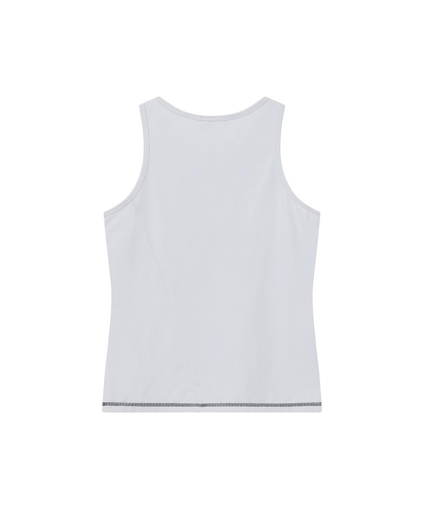 MISEKI SEOUL Pocket Pointed Sleeveless Gray