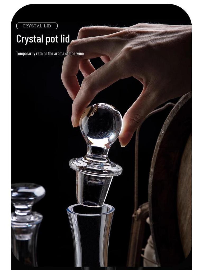Jinshan Crystal Decanter with Iceberg Base - Customizable Logo for Hotels and Clubs
