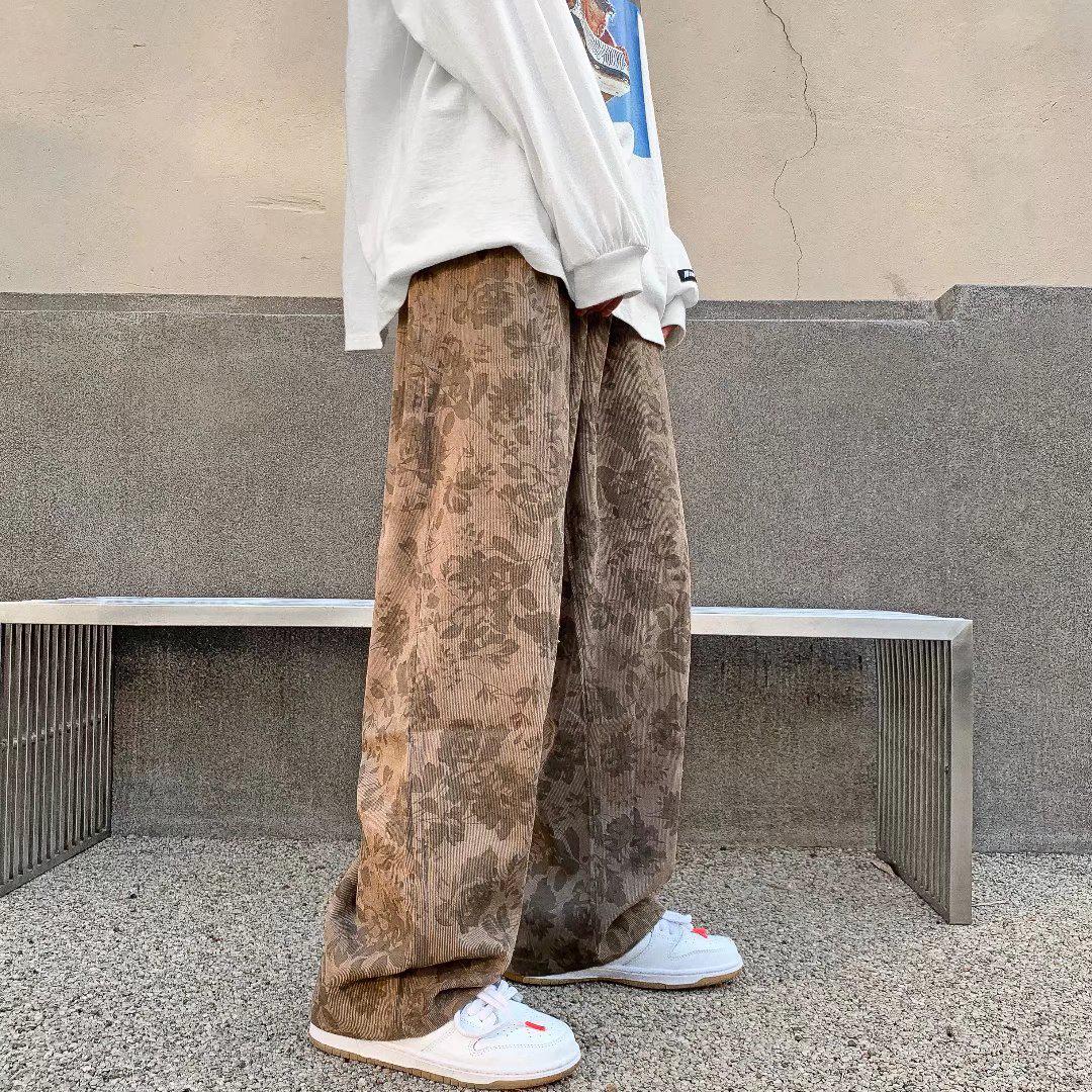 

2023 American Retro Unisex Wide-Leg Casual Брюки - Свободный крой в японском стиле для повседневной носки на весну Extra Large абрикосовый