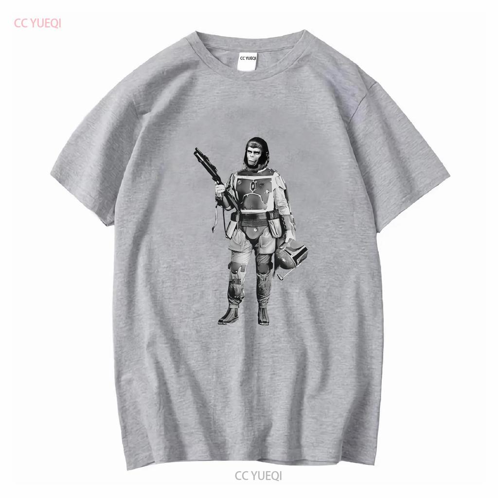 BOBA APE FETT T Shirt MASH UP Planet Mando Apes this is the way vintage Washed Soft homme Top For Everyday Wear Stylish Unisex