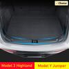 USVOTOV for Tesla Model Y Juniper Launch Model 3 2026 2026 Trunk Sill Guard Cargo Mat Rear Bumper Protector TPE Pads Accessories