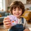Cartoon Dumpling Squeeze Toy with Glitter, Stress Relief Dough Stress Ball Fidget Toy, Soft Simulated Steamed Bun Sensory Toy