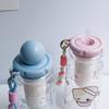 Water bottle: New cartoon girls' water cup, food-grade PC straw cup, high-temperature resistant, large capacity, portable student plastic cup