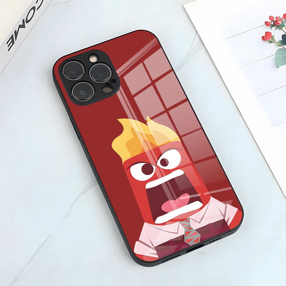 Lovely I-Inside Out 2 Phone Case For IPhone 17 Pro Max 15 Pro 16 14 Plus 12 13 Mini 11 Pro Shockproof Glass Cover