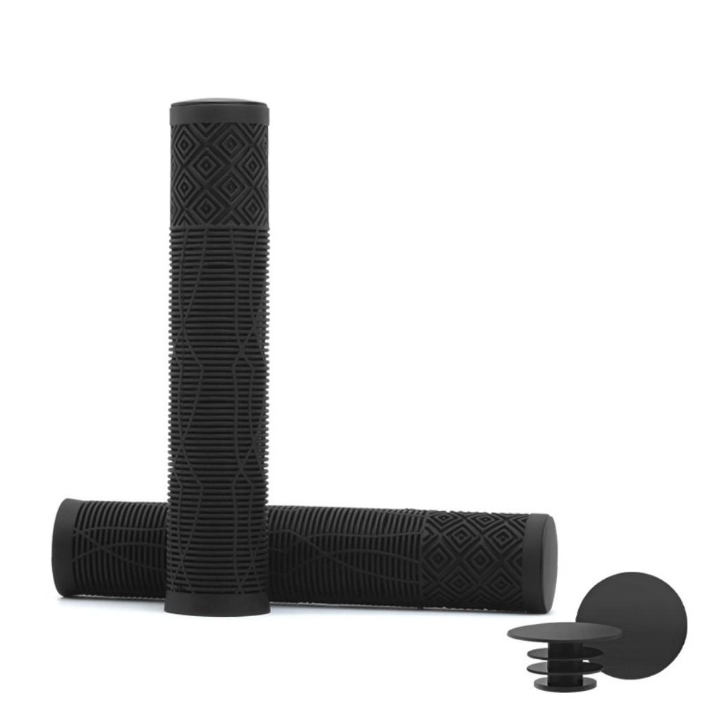Soft Rubber Bicycle Grips Non-Slip Mountain Bike Handlebar Cover Bike Handlebar Cover  for Scooter чёрный