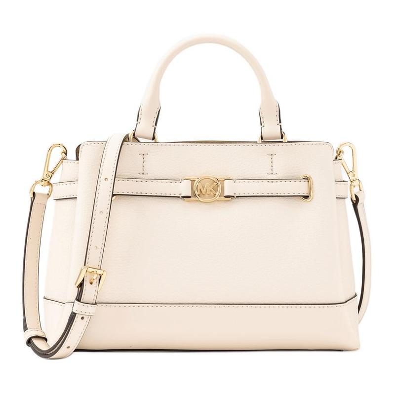 MICHAEL KORS REED Logo Gold Hardware Cowhide Shoulder Crossbody Handbag Small Women s Creamy White золотой