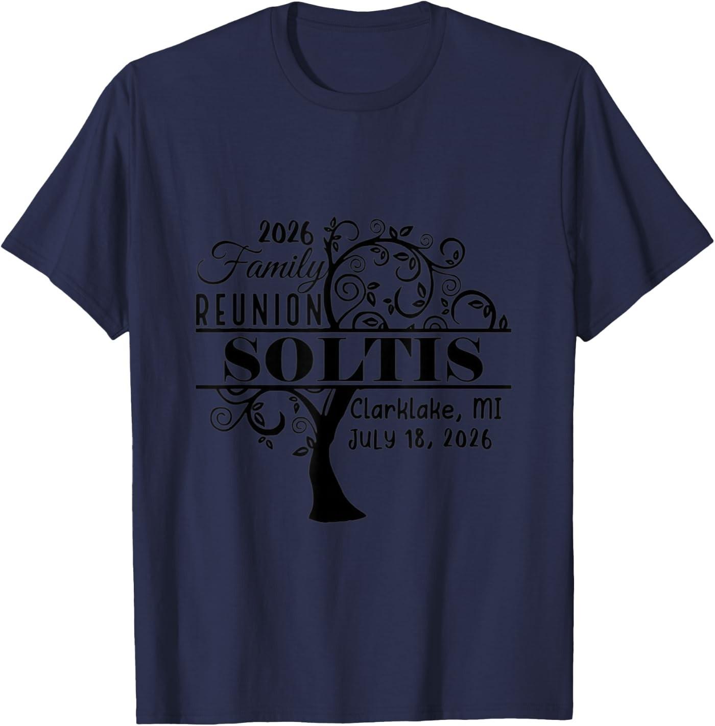 Soltis Family Reunion 2026 Text No Box T- Unisex T-Shirt XXXL