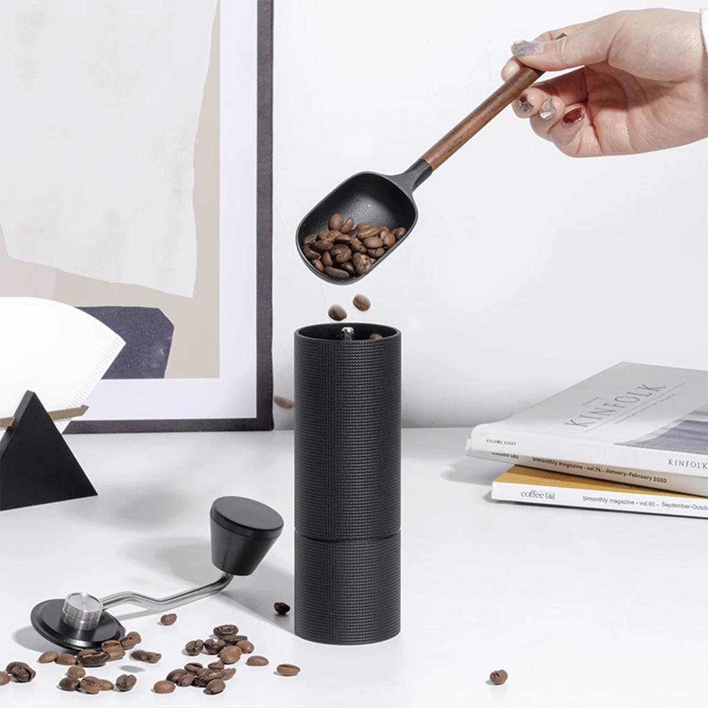 Manual Coffee Grinder Stainless Steel Coffee Grinder Built-In Double Bearing Positioning Adjustable Kitchen Coffee Tool