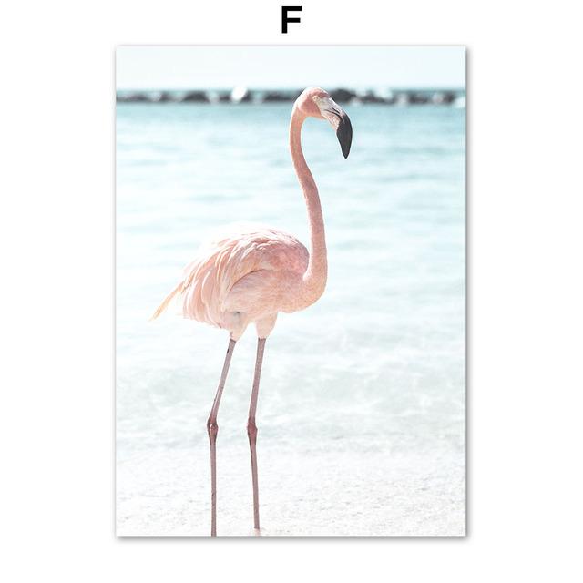 Girl Coconut Tree Van Surfboard Flamingo Wall Art Canvas Painting Nordic Posters And Prints Wall Pictures For Living Room Decor