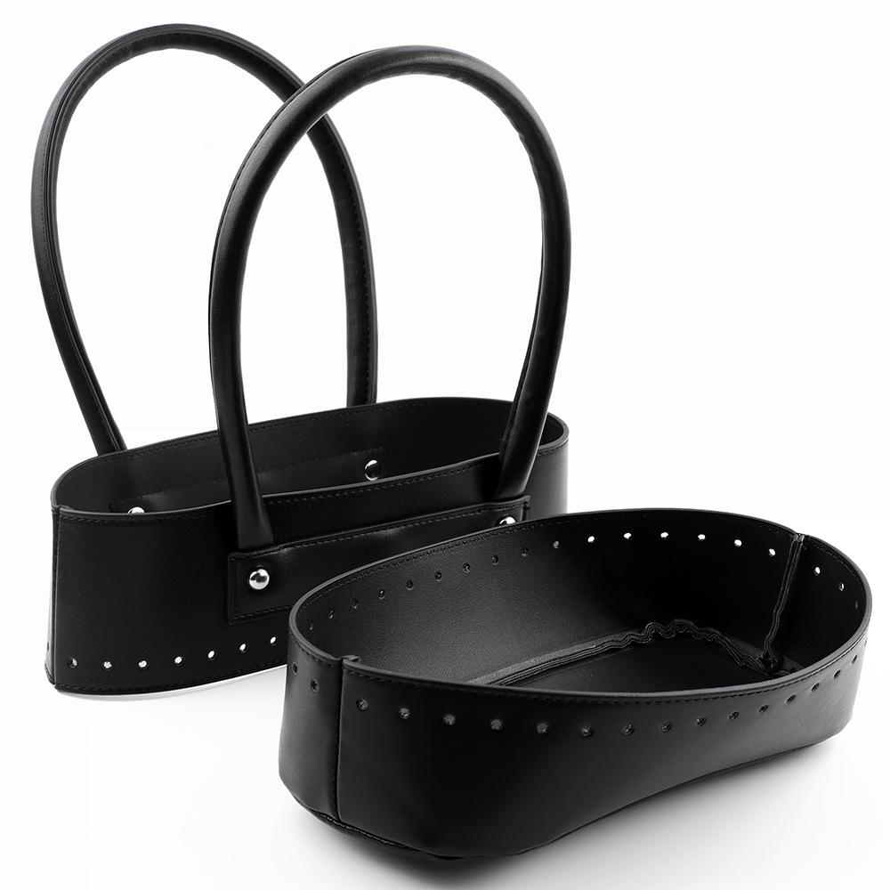 

Набор из двух плетеных вручную сумок «Сделай сам» с 3D дном и крышкой чёрный