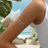 Hollow Multi-layer Cross Arm Ring Exaggerated Personality Simple Hip Hop Opening Adjustable Bracelet Body Chain
