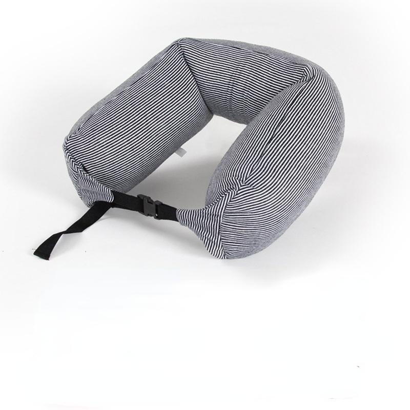 

Liangpin Neck Pillow Striped Particle Pillow Car Neck Pillow Japanese Style Cylindrical Pillow Travel Pillow серый