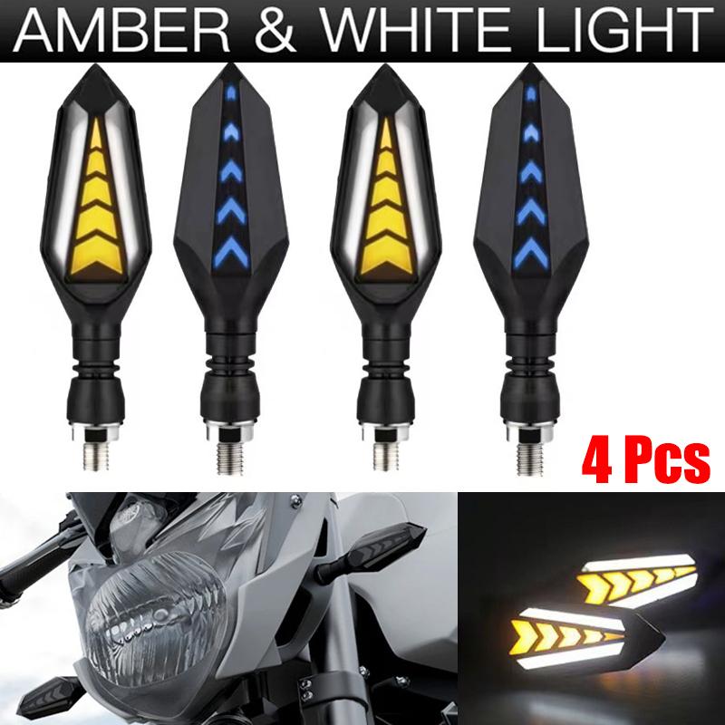 Double Side Flowing Turn Signal Lights Built-in Relay Sequential Flashing Blinker Lamp 12V Motorcycle LED Turn Signal Light