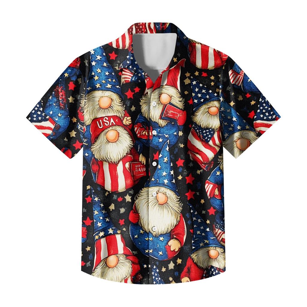 Pánské ležérní tričko s krátkým rukávem, úzké módní pánské s kostkovaným potiskem