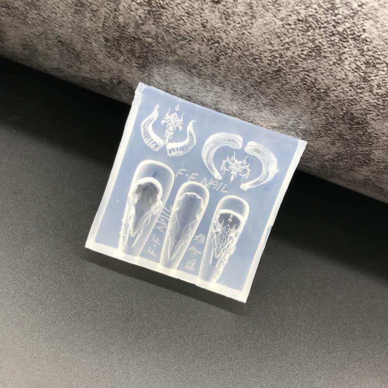 Silikonová 3D forma na Sheepshead, forma na nehtové umění, nehtové ozdoby, manikúrní nástroj, forma na nehty, forma na DIY ruční práce, dekorace nehtů, salonní potřeba